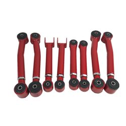 For Jeep 93-98 Grand Cherokee 98-06 wrangler TJ Adj.Control Arm 8 Pieces set Red