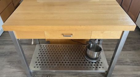 John boos Cucina Wood Top Kitchen Work Table