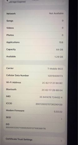 Carrier locked iPad (10th generation)