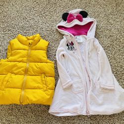 Old Navy Fleeced Line Vest Winter Warm Disney Minnie Swim Coverup Coat 