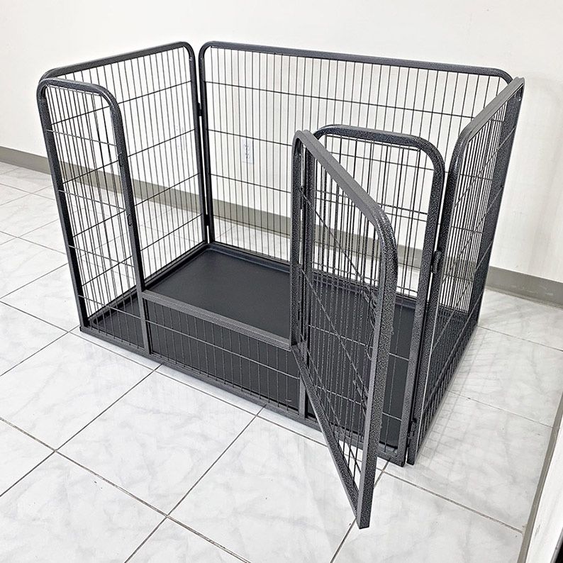 $95 (New in Box) Heavy-duty dog pet playpen w/ plastic tray indoor outdoor cage kennel 4-panel, 49”x32”x35” 