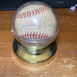 Chicago Cubs Ernie Banks Signed Baseball Autograph Vintage Ball With Case