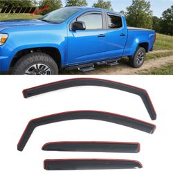 Fits 2015-2022 Chevrolet Colorado GMC Canyon Crew Cab In-Channel Window Visors Guard