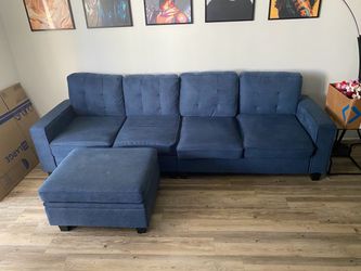Blue sofa