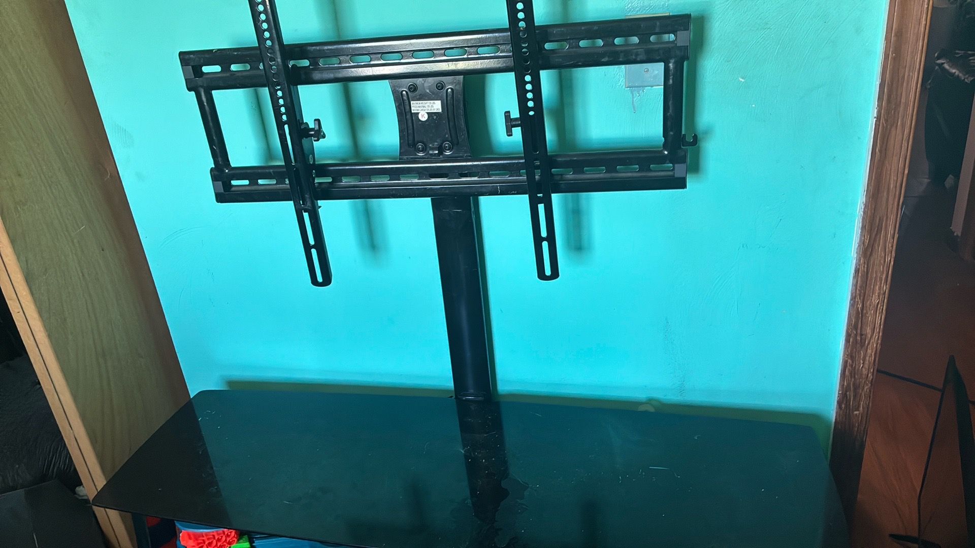 Black glass entertainment stand