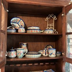 Polish pottery From Poland Hand Painted