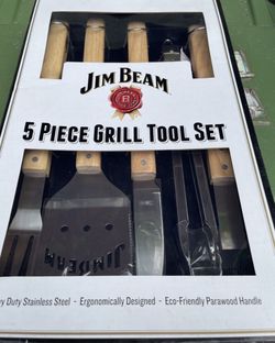 Jim Bean 5 Piece Grill Set. New In Box