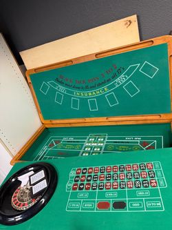 Vintage Wood 3-in-1 Casino Game Table