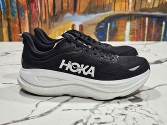 Hoka One Bondi 9 Black White Size 13D Men's Running Shoes