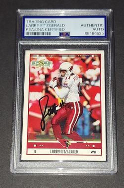 🔥Larry Fitzgerald autographed card PSA COA🔥