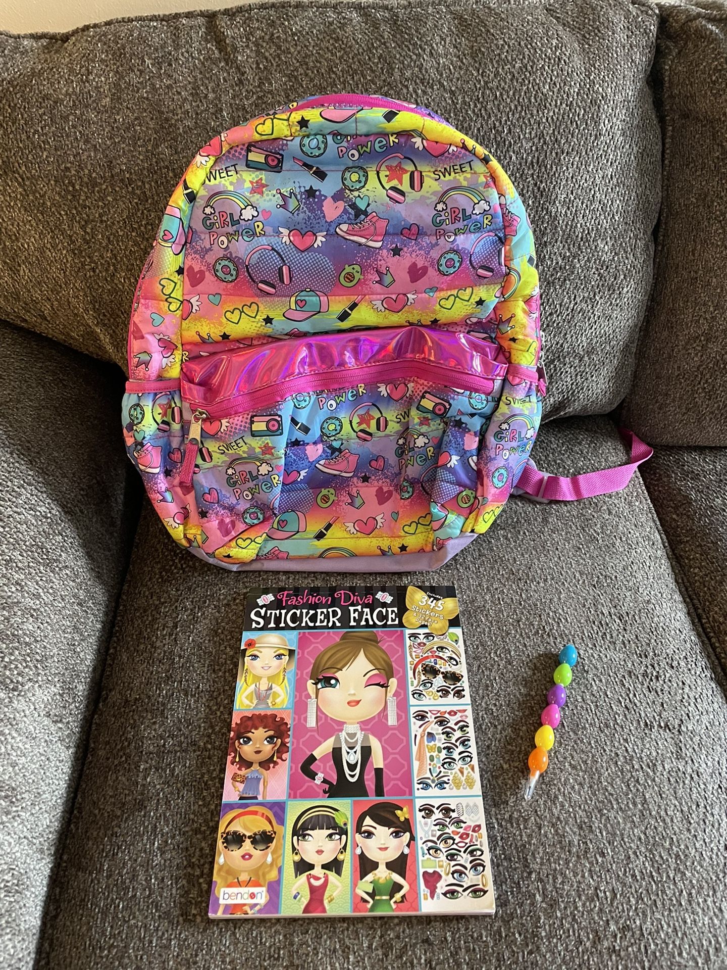 Girls Backpack With Activity Book And Pencil 