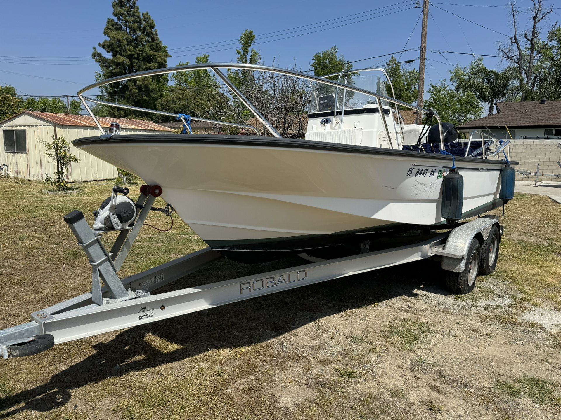 2007 Boston Whaler Montauk 190 Center Console Fishing Boat Trailer 