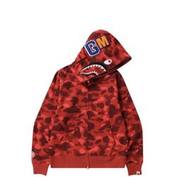 Red Bape zip up hoodie 