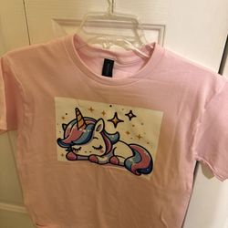 Pink Unicorn Shirt For Little Girl 
