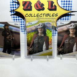 2025 Disney Topps Chrome set of 3 William Turner and Jack Sparrow