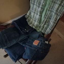 10. 505 Blue Jeans Size 35x30 Plus Shirts $50 For Everything