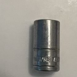 9mm Socket Size, 6-Point, 1/4" Drive Shallow Chrome  Vanadium Socket
