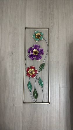 Floral Metal Wall Art Decor