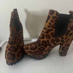Leopard print heels