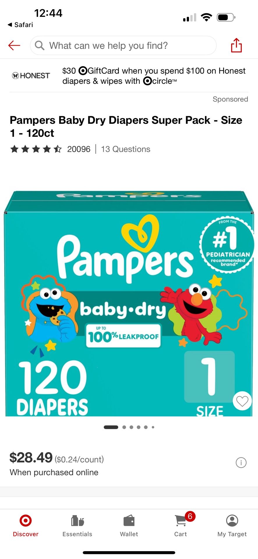 Diapers (pamper) 