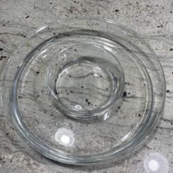 Gorgeous large glass chips and dips platter