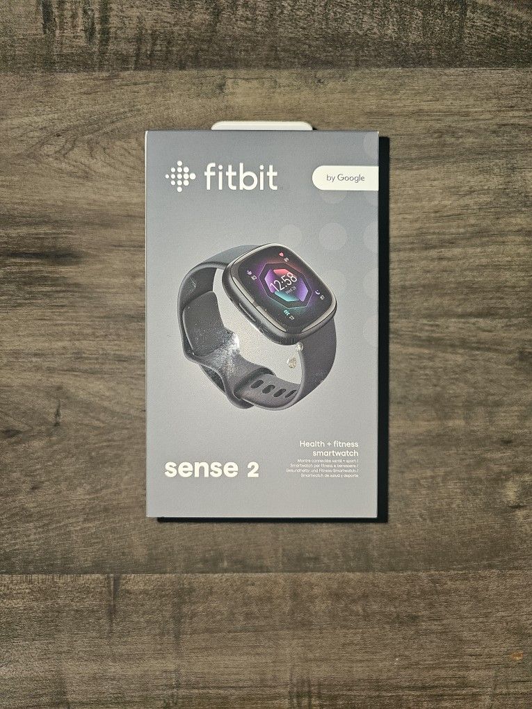 Fitbit Sense 2 Graphite Aluminum Case, Shadow Grey Infinity Band