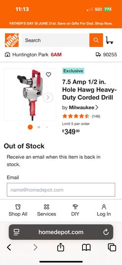 7.5 Amp 1/2 in. Hole Hawg Heavy-Duty Corded Drill