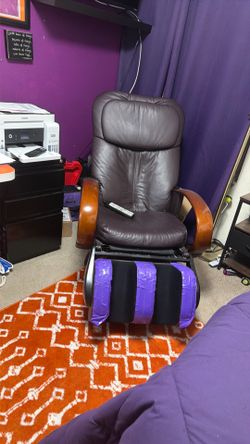 Massage Chair - Purple Leather