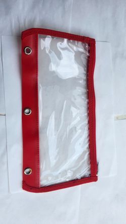 Free multi-purpose zipper bag. For organizing writing instruments and receipts.