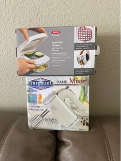 OXO SoftWorks Vegetable Chopper and Americana Classics Hand Mixer