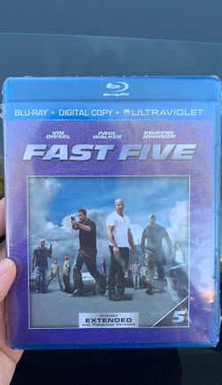 Fast Five Blu- Ray + Digital Copy+ Ultraviolet New