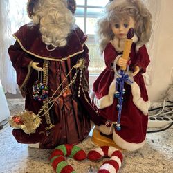 Two Vintage Christmas Figures 
