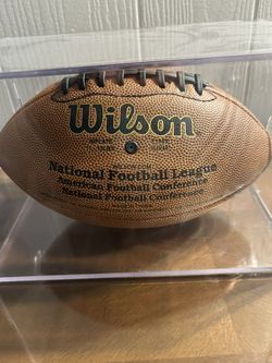 Wilson N F L Football. In Case Sign By Rex Grossman  