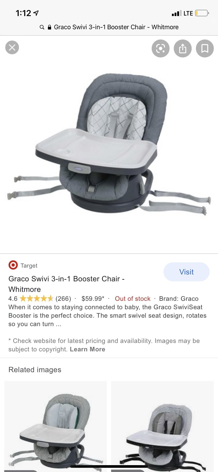 Brand New Graco Swivi Seat 3in 1 Booster 180 Digrees