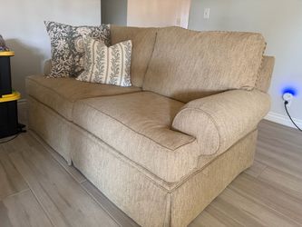 Ethan Allen Loveseat Couch - Custom Fabric