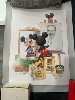Disneyana Mickey Mouse & Walt Disney Wall Art Print 0157-10470 36x24 Poster