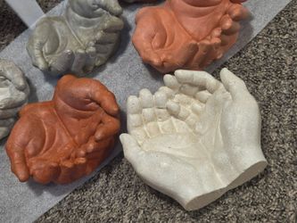Concrete Cupped Hands Planter & Trinket Dish