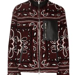 Amiri Paisley Fleece Jacket Sz Xxl