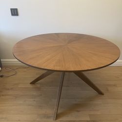 Conan Round Oak Dining Table for 4