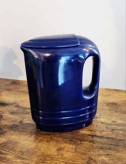 Hall Westinghouse Blue Hercules Pitcher MCM Refrigerator Ware