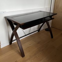 Glass Wood Desk