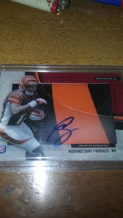 Mohamed sanu rookie auto jersey card