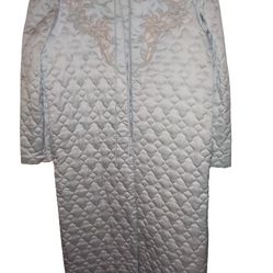 sara beth robe vintage 70s quilted polyester zippered