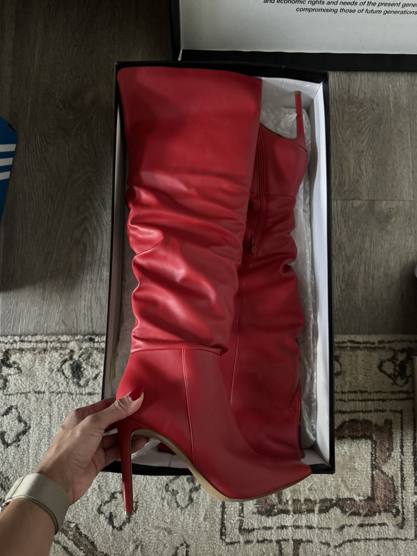 InC Red Thigh High Boots 