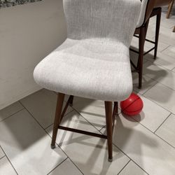 sede swivel counter stool - walnut and mist gray