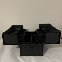 Professional Makeup Organizer Utility Case Black 