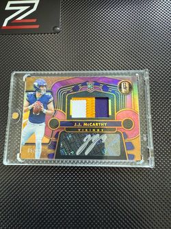J.J. McCarthy Vikings Rookie Auto Patch Card 05/24
