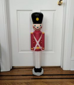 Blow Mold Soldier Christmas Holiday 