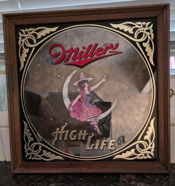 Vintage Miller High Life Mirror 1984ish