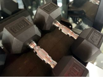 Pair of 40LB Hex Dumbbells